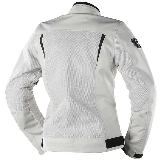 Veste de moto pour femme en tissu d'été Vquattro Tarah blanc