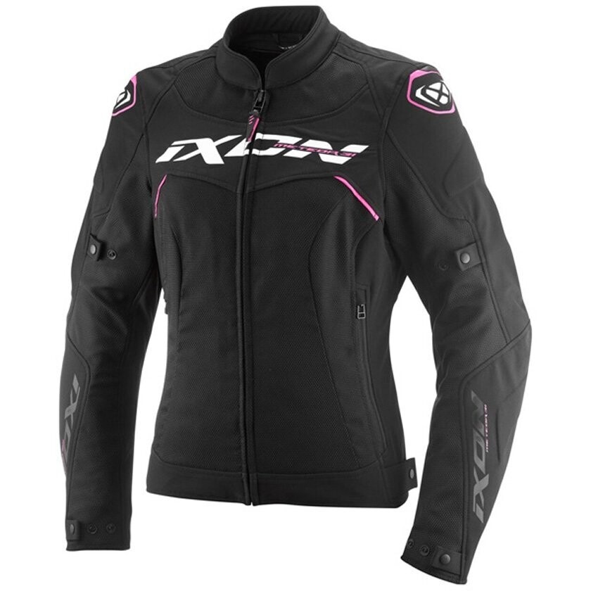 Veste de moto pour femme Ixon METEOR 31 LADY, noir, blanc, rose