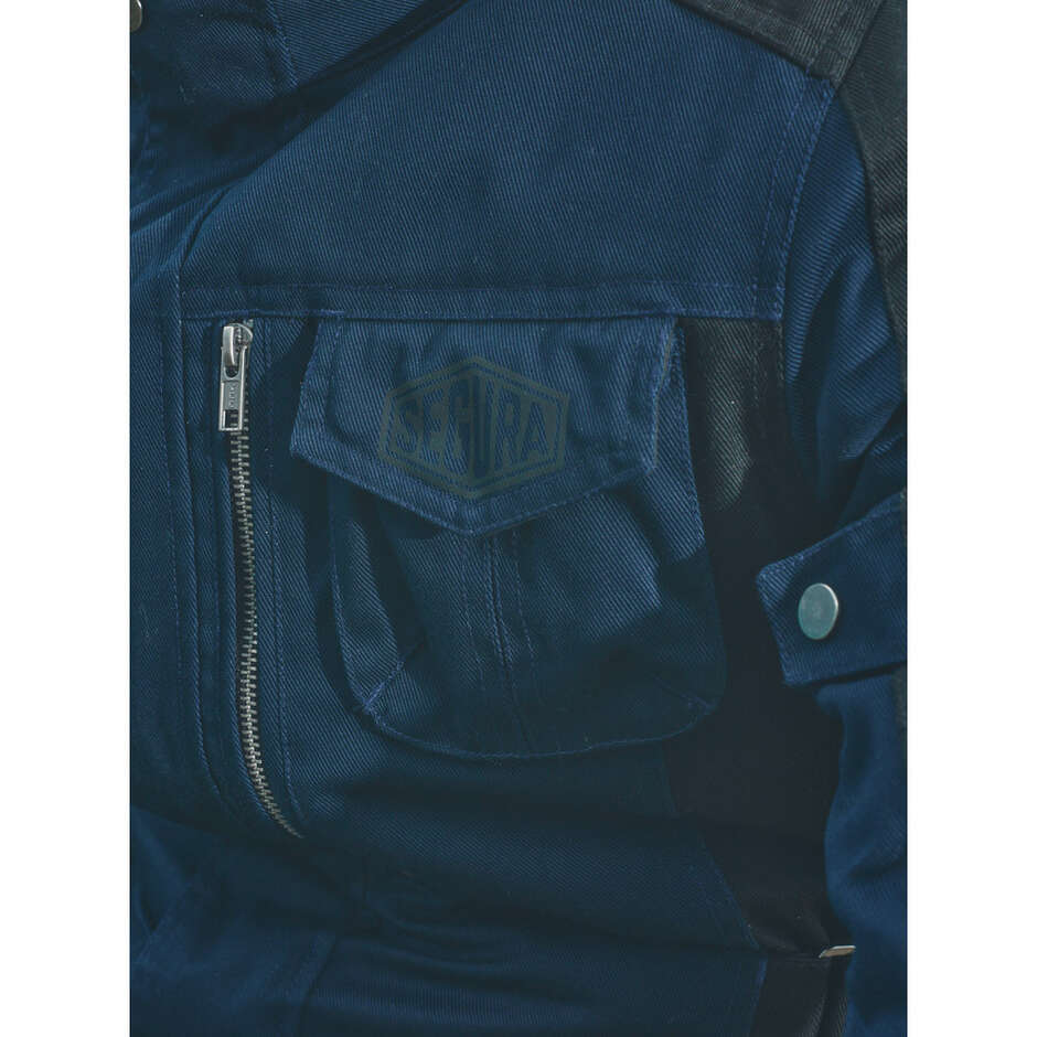 Veste de moto Segura BORA bleu marine et noir