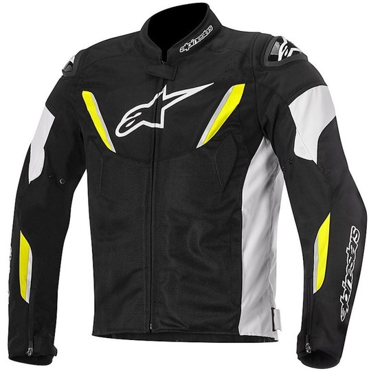 Veste de moto technique Alpinestar T-GP R AIR Textile Jacket Black White Bright Yellow