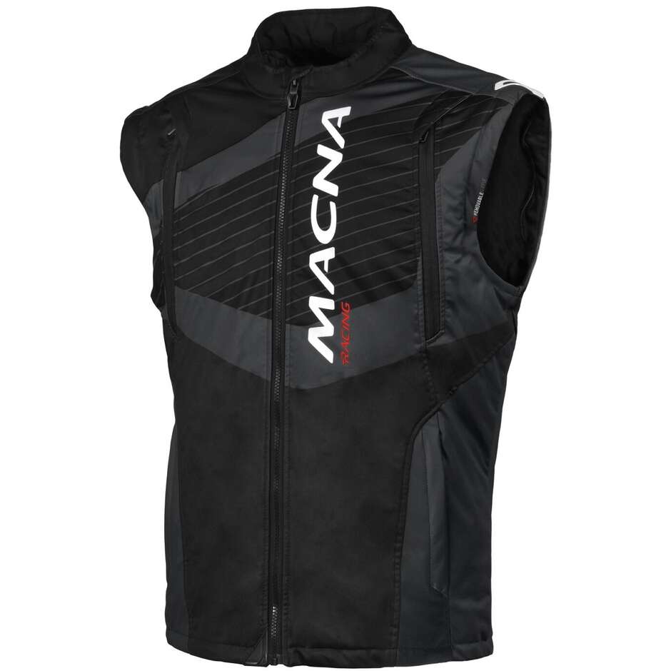 Veste de moto tout-terrain noire Macna Crest