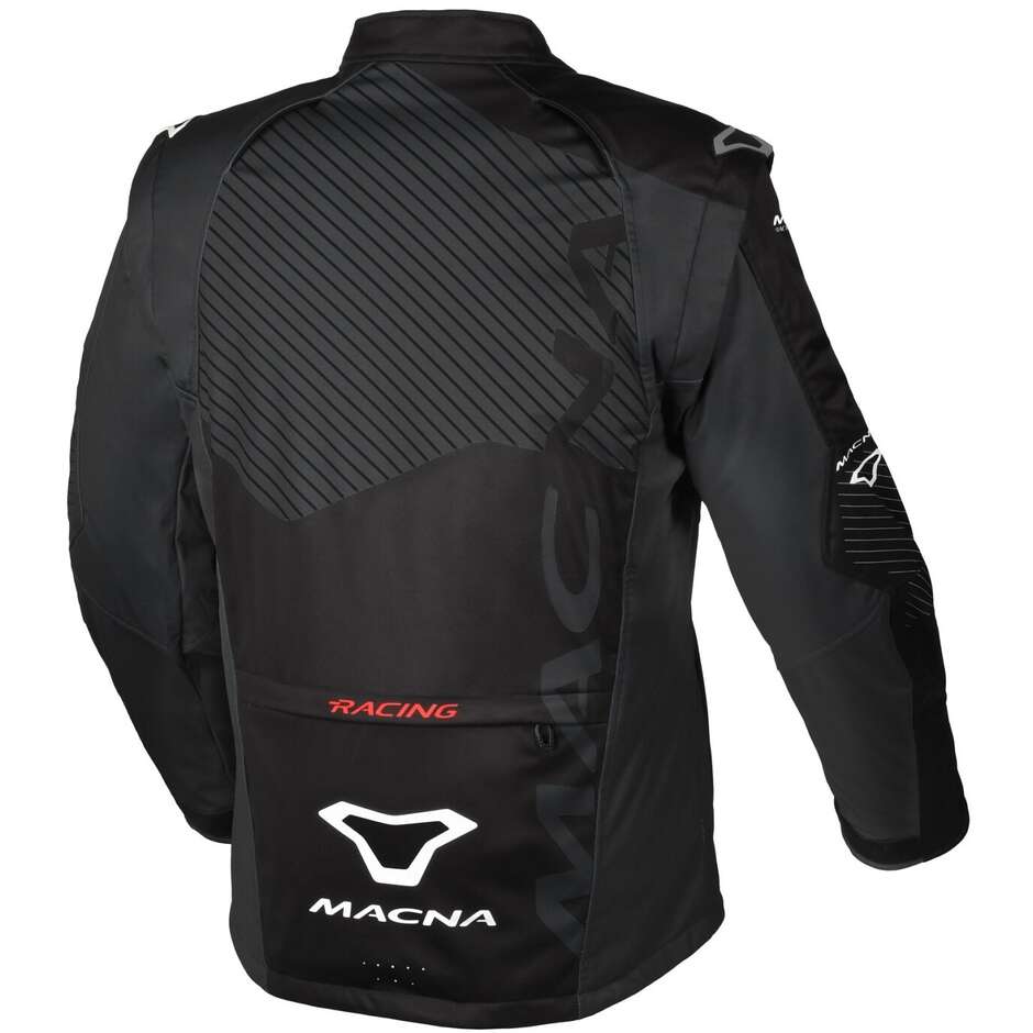 Veste de moto tout-terrain noire Macna Crest