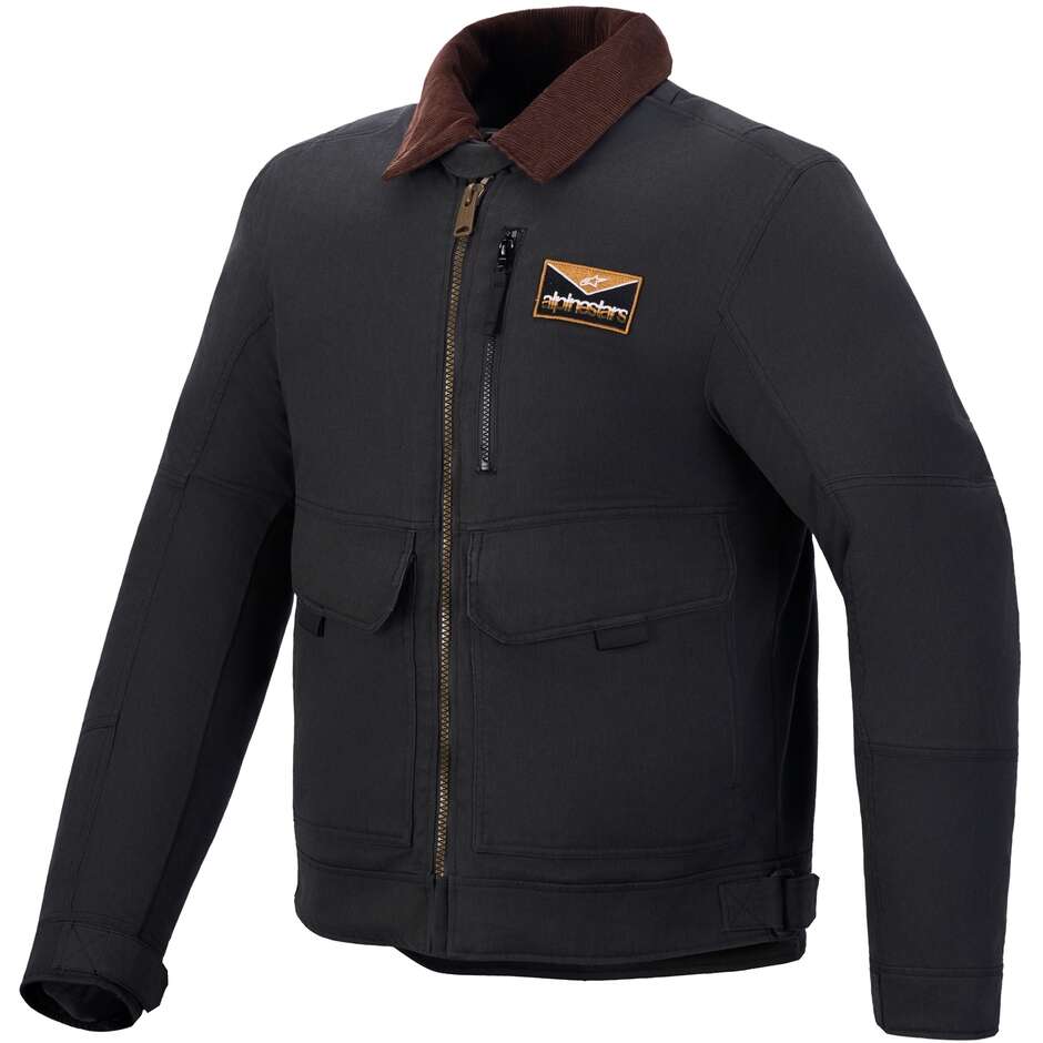 Veste de moto urbaine Alpinestars MUSTANG WP, anthracite marron foncé