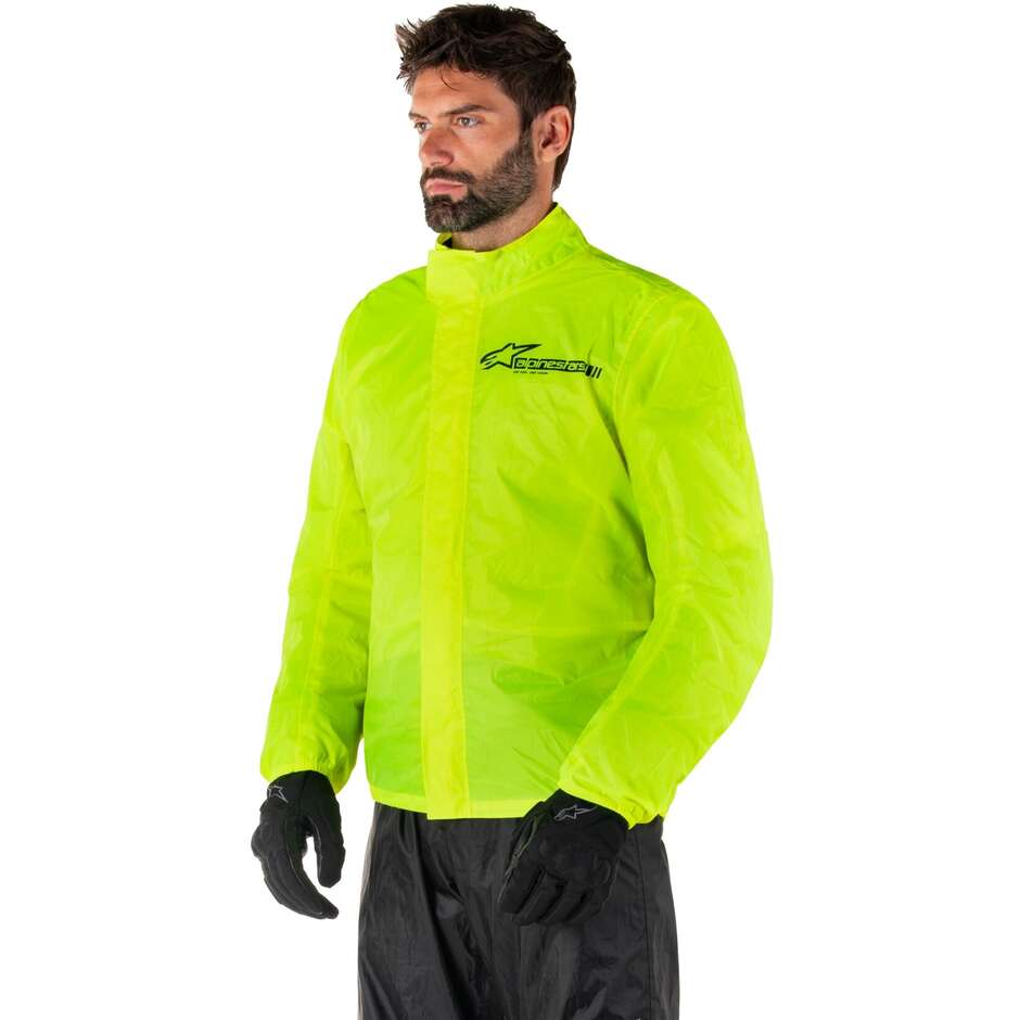Veste de pluie moto Alpinestars HURRICANE RAIN V2 jaune fluo
