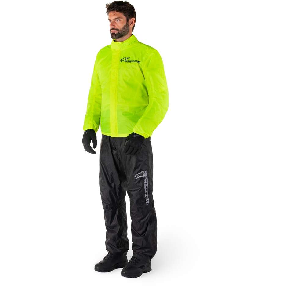 Veste de pluie moto Alpinestars HURRICANE RAIN V2 jaune fluo