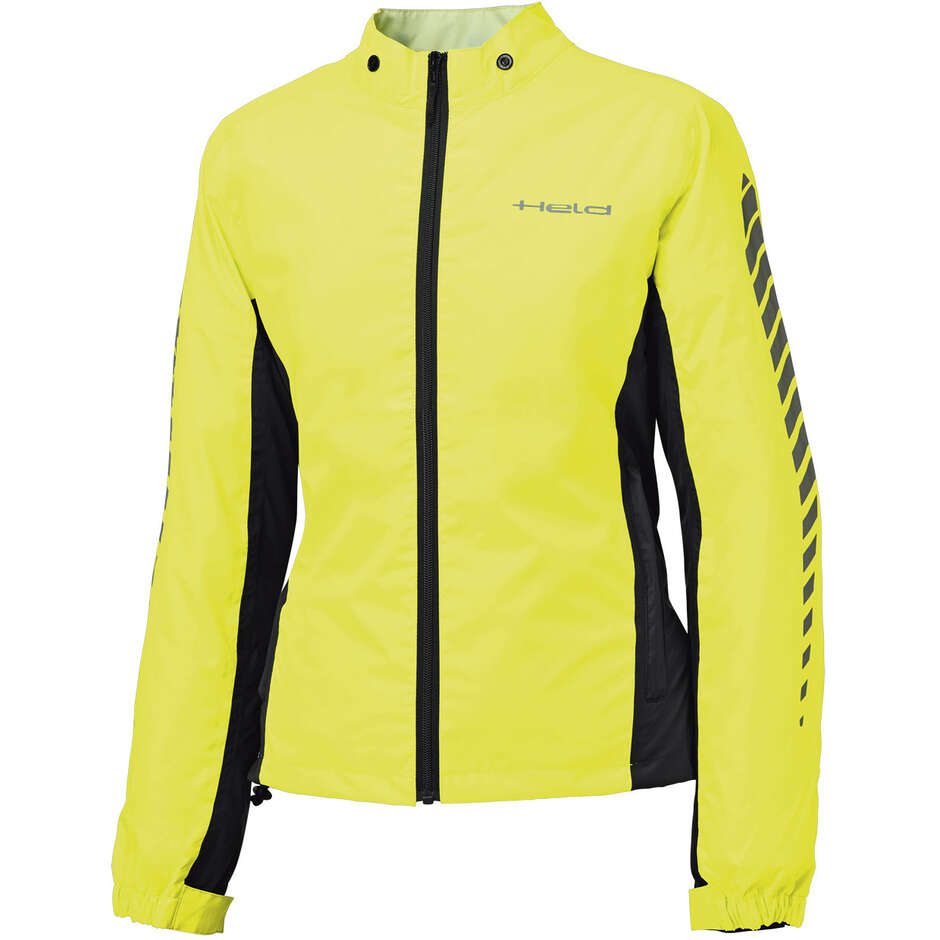 Veste de pluie moto femme Held Wet Tour 2 Top, jaune fluo