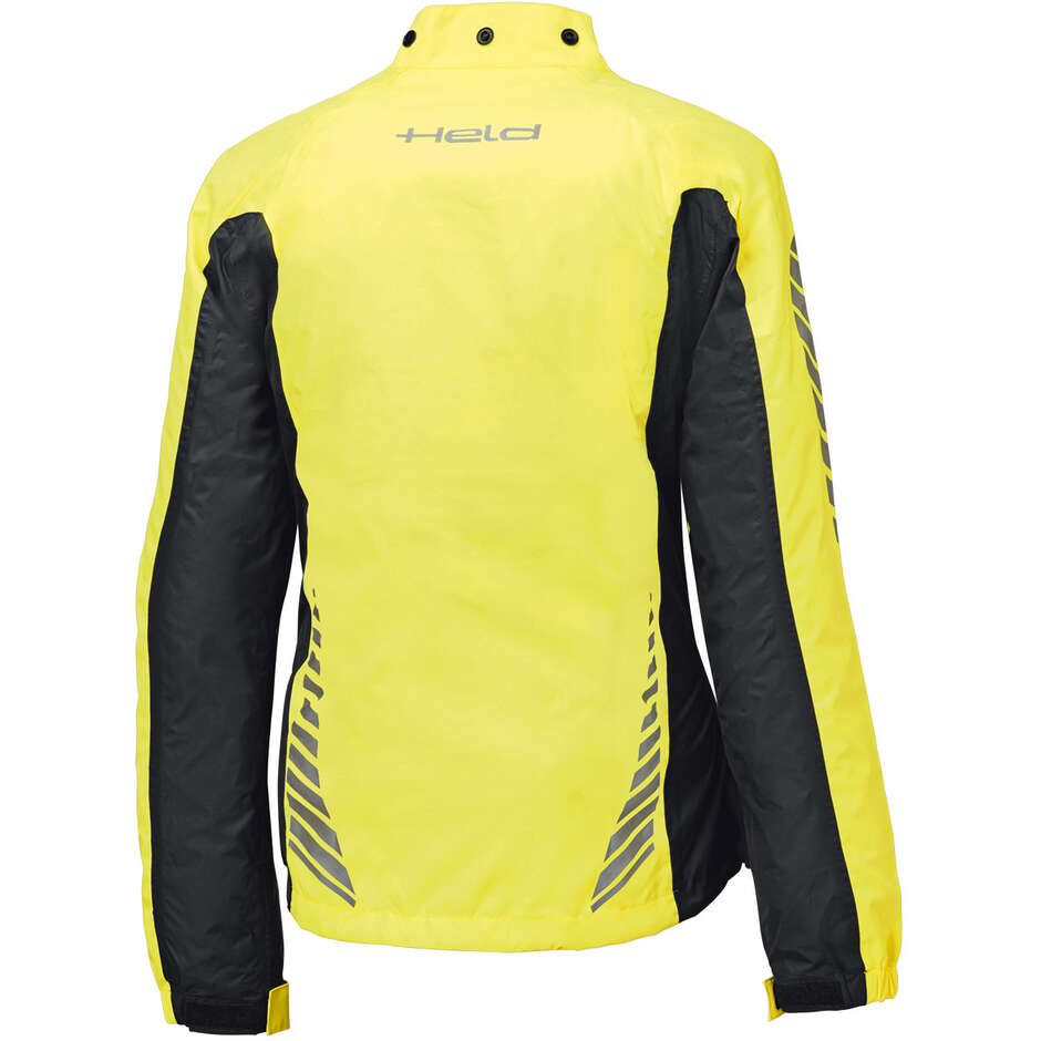 Veste de pluie moto femme Held Wet Tour 2 Top, jaune fluo