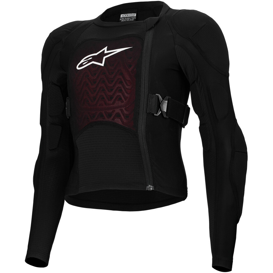 Veste de protection cross-enduro pour enfant Alpinestars Youth Bionic Plasma LT, noir/blanc