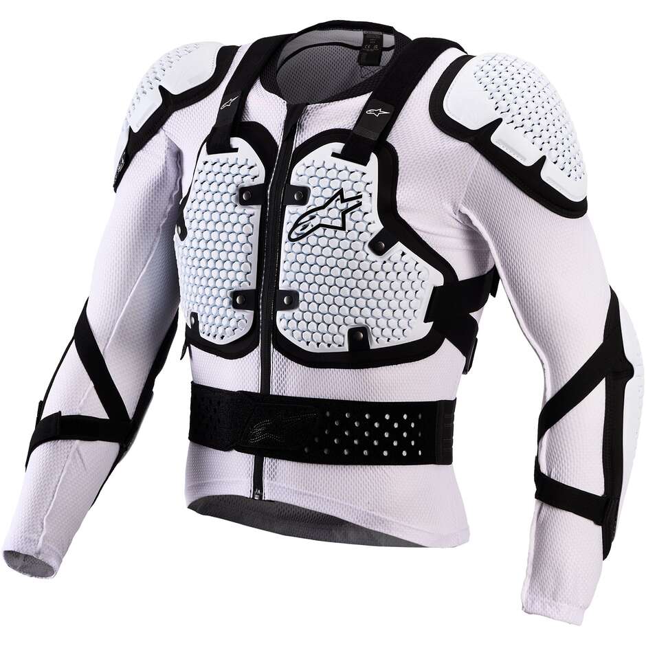 Veste de protection de motocross Alpinestars BIONIC ACTION V3 blanche et noire