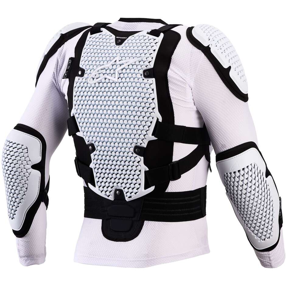 Veste de protection de motocross Alpinestars BIONIC ACTION V3 blanche et noire