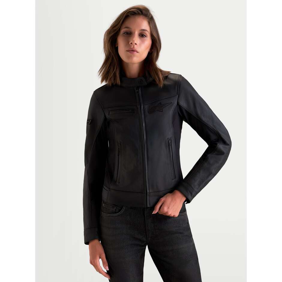 Veste en cuir Alpinestars STELLA MAVER-X pour femme, noire