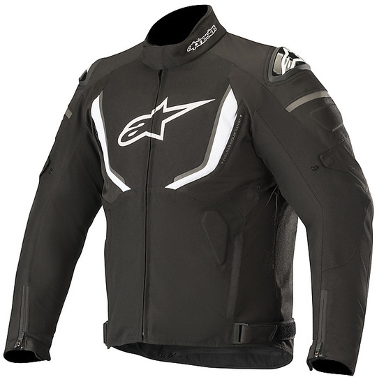 Veste en tissu moto Alpinestars T-GP R v2 étanche noir blanc
