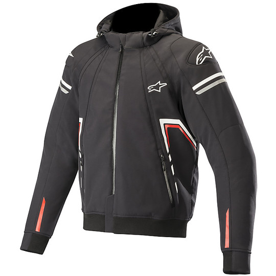 Veste en tissu moto Alpinestars Urban SEKTOR Tech Hoodie Noir Blanc Rouge