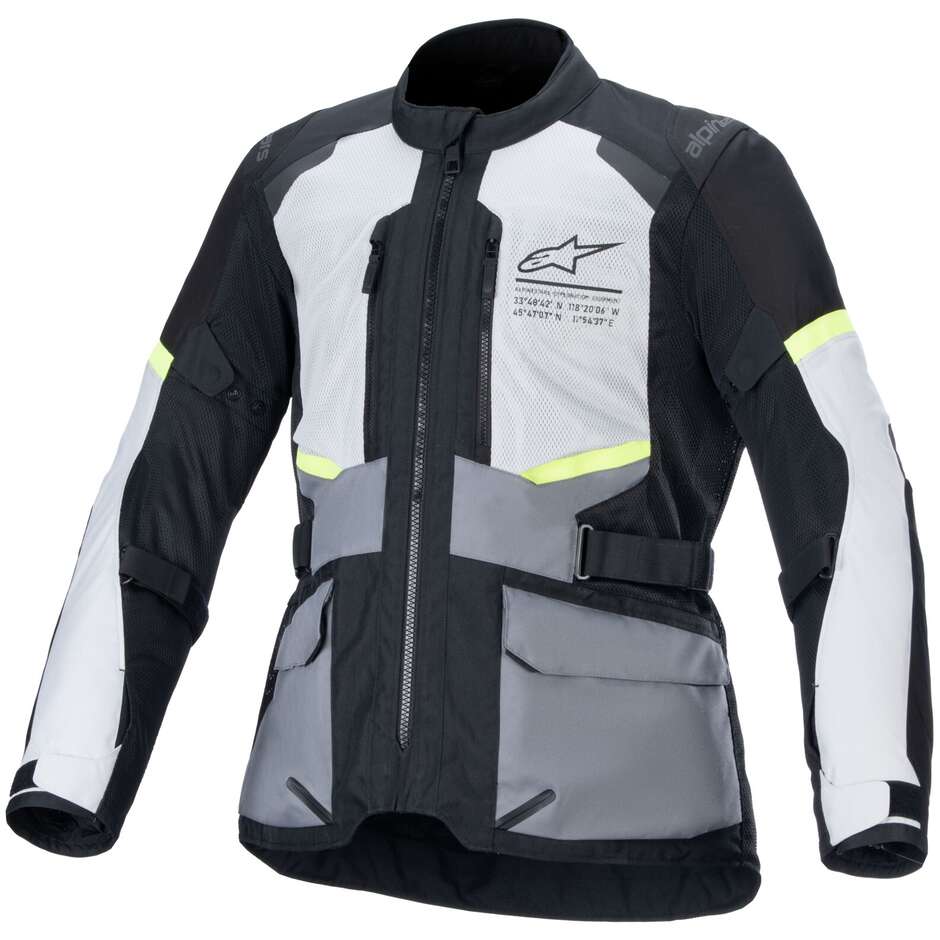 Veste moto Alpinestars ANDES AIR DRYSTAR Ice gris foncé gris noir