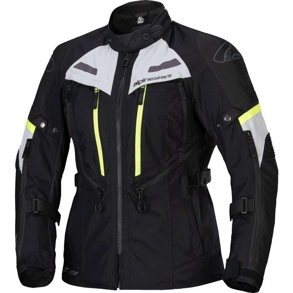 Veste moto Alpinestars BOGOTA' PRO DRYSTAR Noir Gris Glace Jaune Fluo