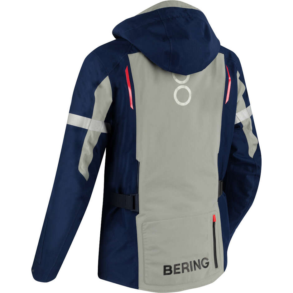Motorradjacke Bering AUSTRAL GTX Marine Grau Rot Blau