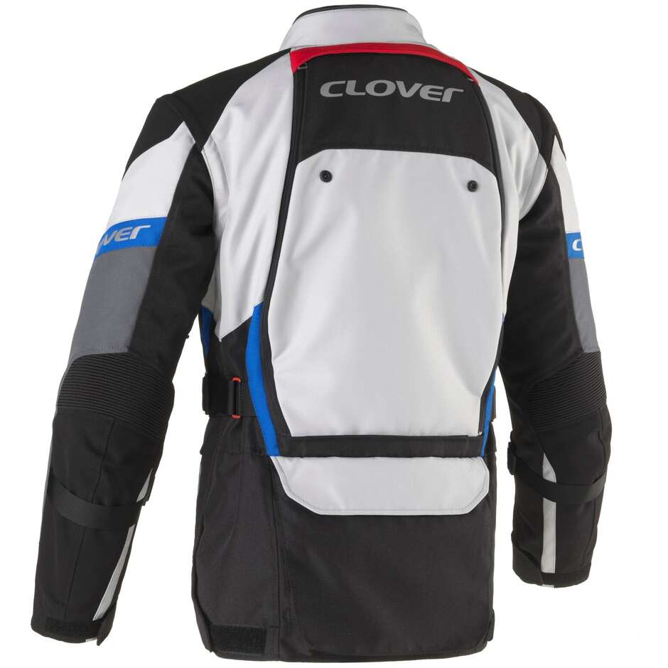 Veste moto Clover RALLY PRO WP Noir Gris Bleu Rouge