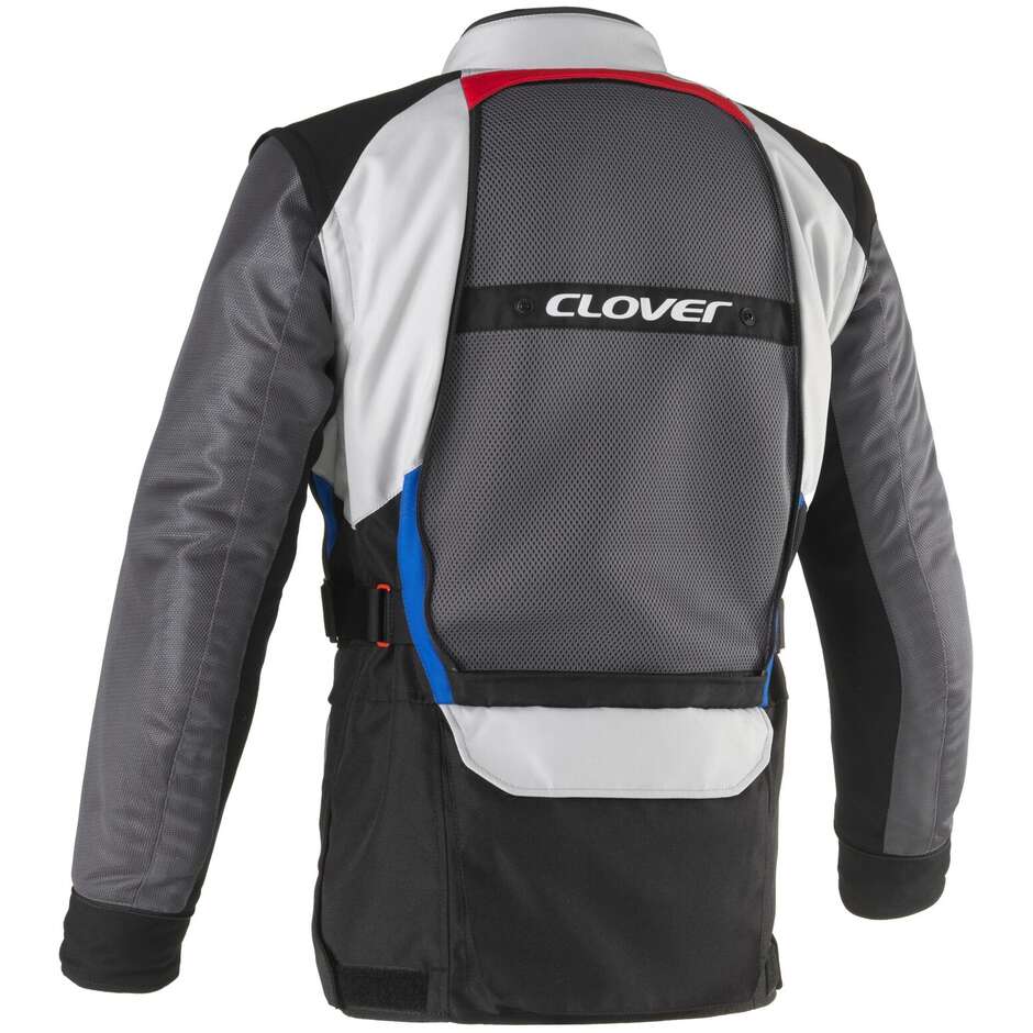 Veste moto Clover RALLY PRO WP Noir Gris Bleu Rouge
