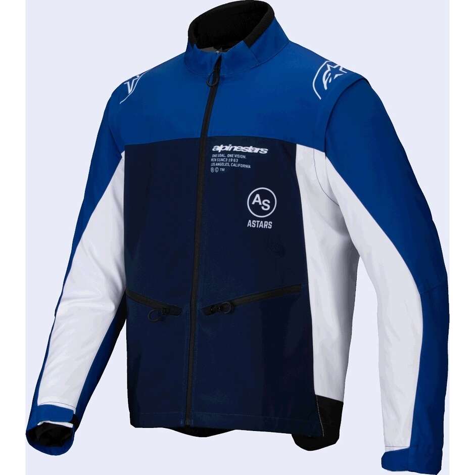 Veste Moto Cross Enduro Alpinestars LITE-DURA SOFTSHELL Marine Bleu Vif Blanc