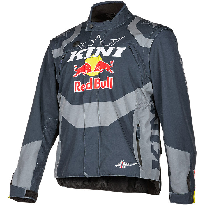 Veste moto cross enduro Kini Red Bull EXC 1.0 bleu blanc Vente en Ligne - Outletmoto.eu