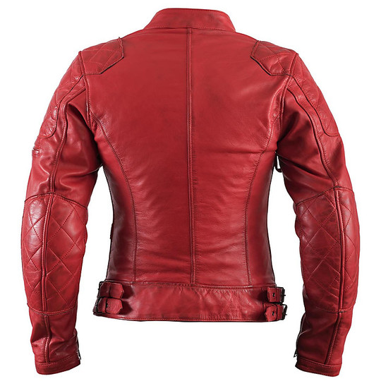 Veste moto cuir femme Helstons modèle KS70 Femme rouge