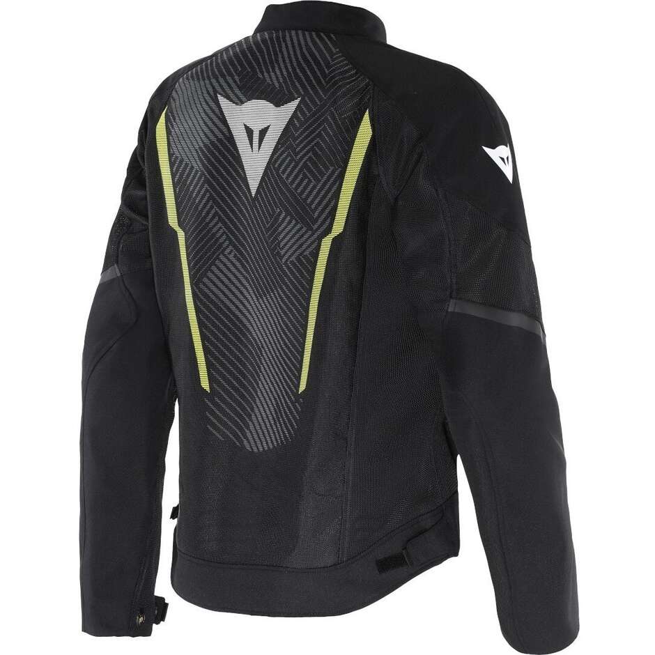 Veste moto Dainese HEROSPHERE AIR TEX Noir Blanc Jaune Fluo