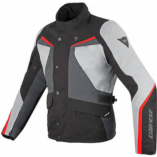 Veste moto Dainese Ice Evo Gore-Tex Noir / High Rise / Rouge