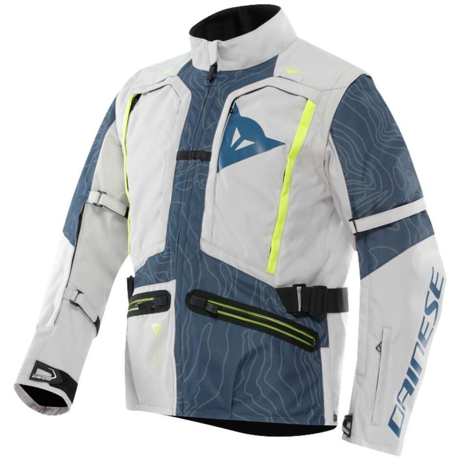 Veste moto Dainese STERRATO TEX Glacier Gris Bleu