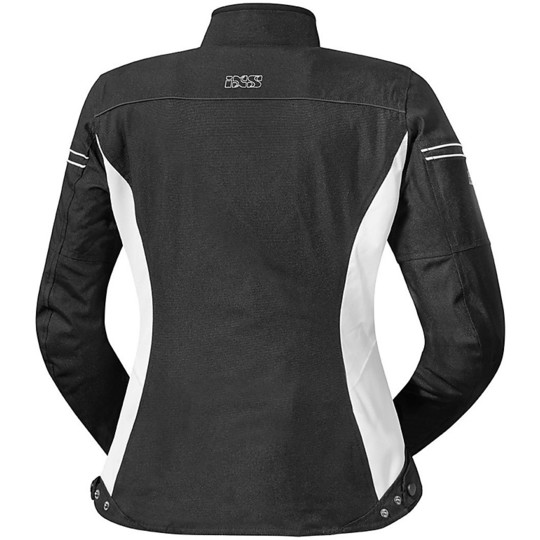Veste moto de tourisme pour femme en tissu IXS Alana Evo noir blanc