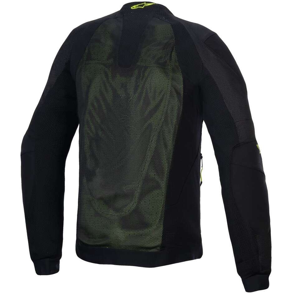 Veste moto d'été Alpinestars TROOP-AIR Noir Jaune Fluo