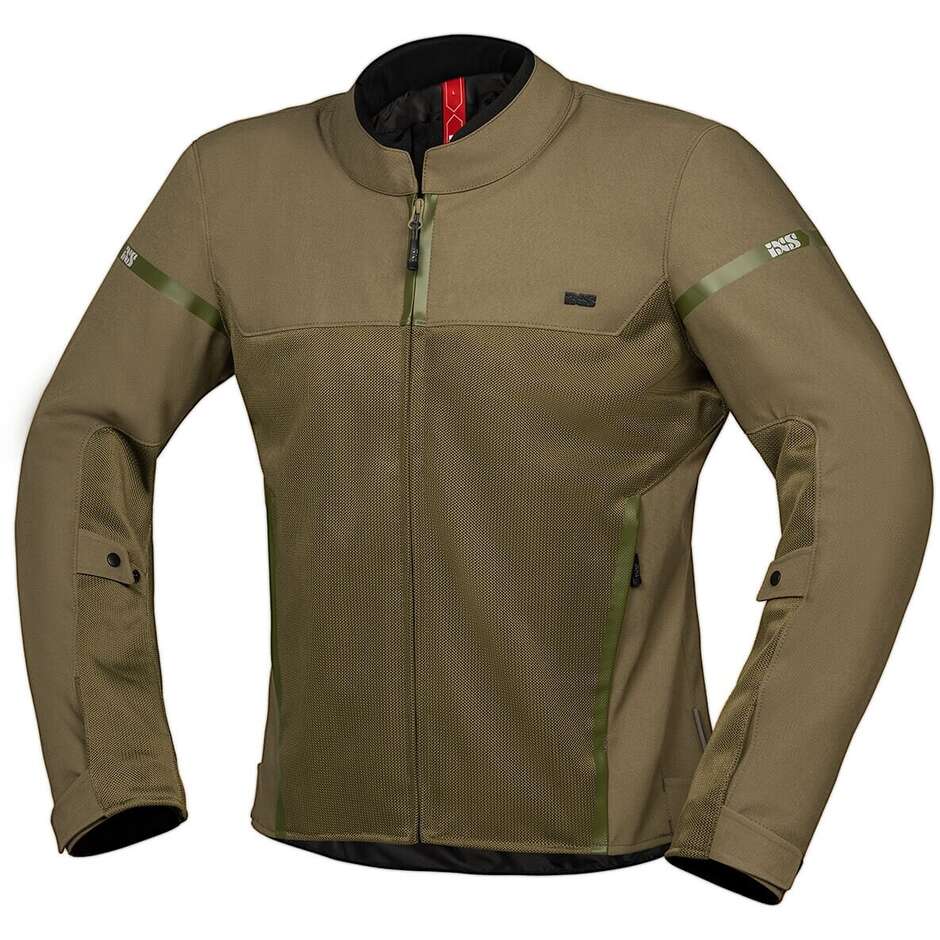 Veste moto d'été Ixs Tour Oxy-Air vert olive