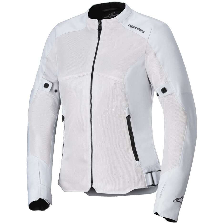 Veste moto d'été pour femme Alpinestars STELLA C-1 AIR Silver