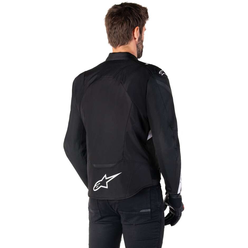 Veste moto en tissu Alpinestars T-JAWS V4 WP noir blanc