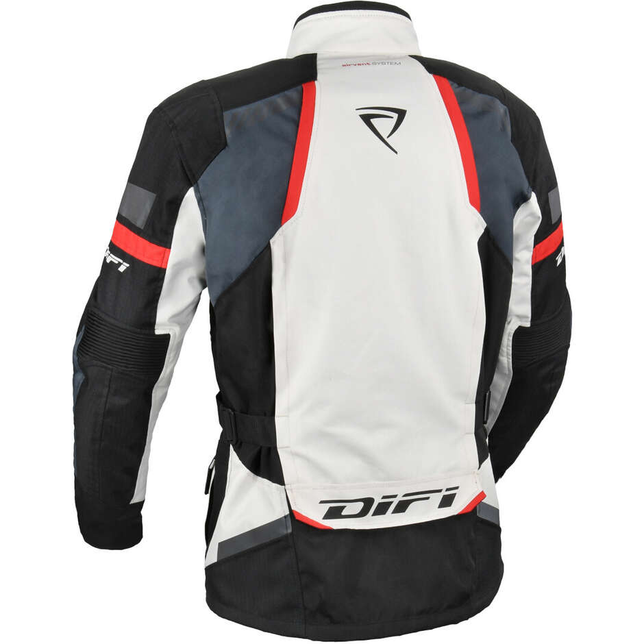 Veste moto en tissu DIFI Explore Aerotex gris noir
