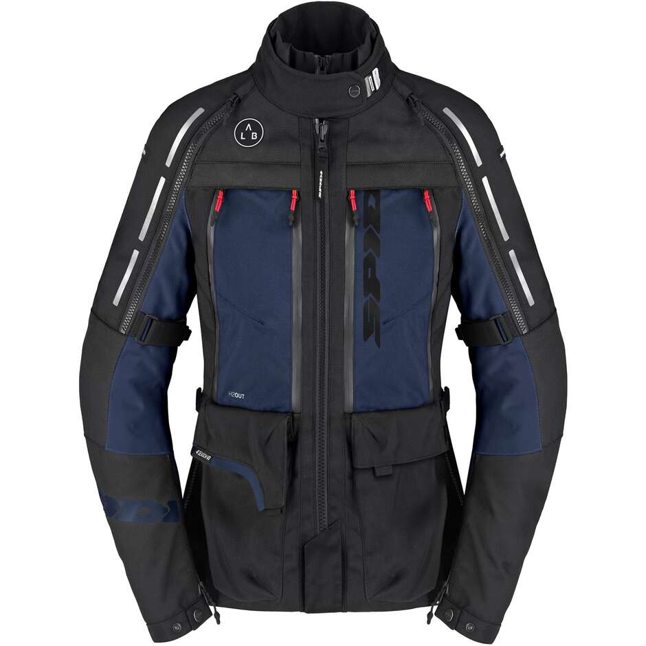Veste moto en tissu pour femme Spidi 4 SEASON V3 LADY Noir Bleu