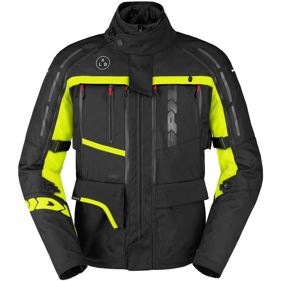 Veste moto en tissu Spidi 4 SEASON V3 Jaune Fluo