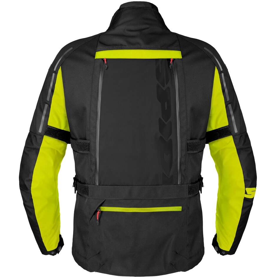 Veste moto en tissu Spidi 4 SEASON V3 Jaune Fluo