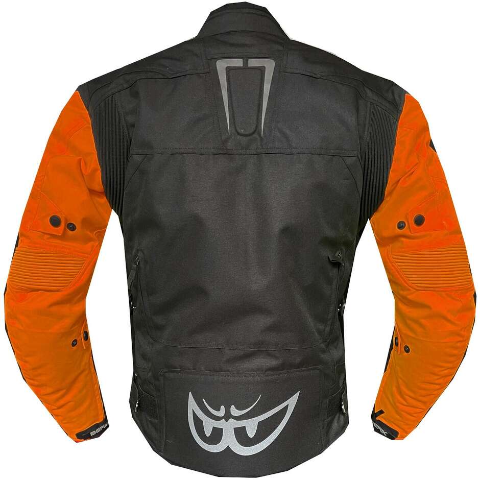 Veste moto en tissu technique Berik 2.0 NJ-173302FR Mega Sport Noir Rouge