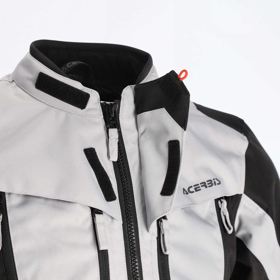 Veste moto femme Acerbis CE X-ROVER Gris/Rouge