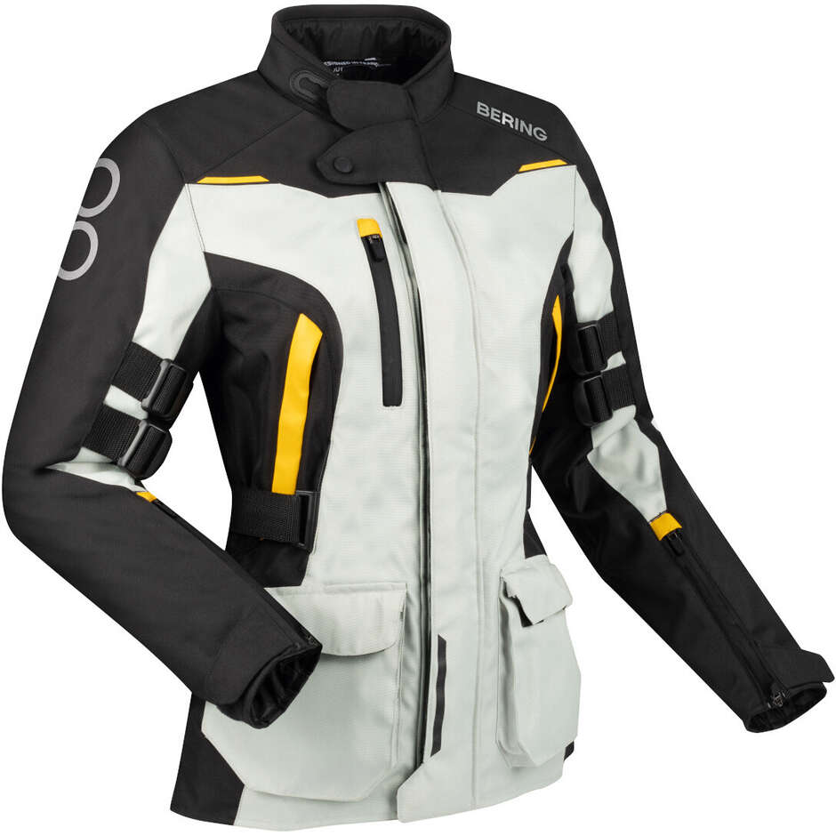 Veste moto femme Bering LADY ZEPHYR noir gris jaune