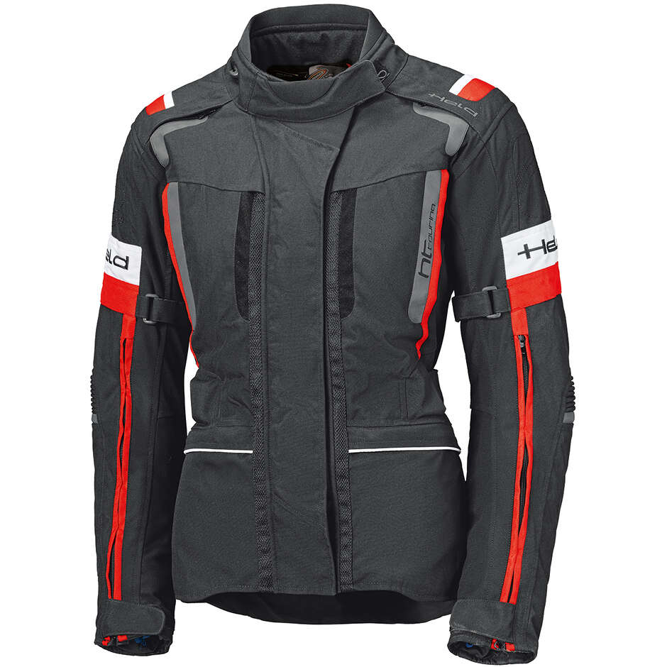 Veste moto femme Held 4-Touring II noir rouge