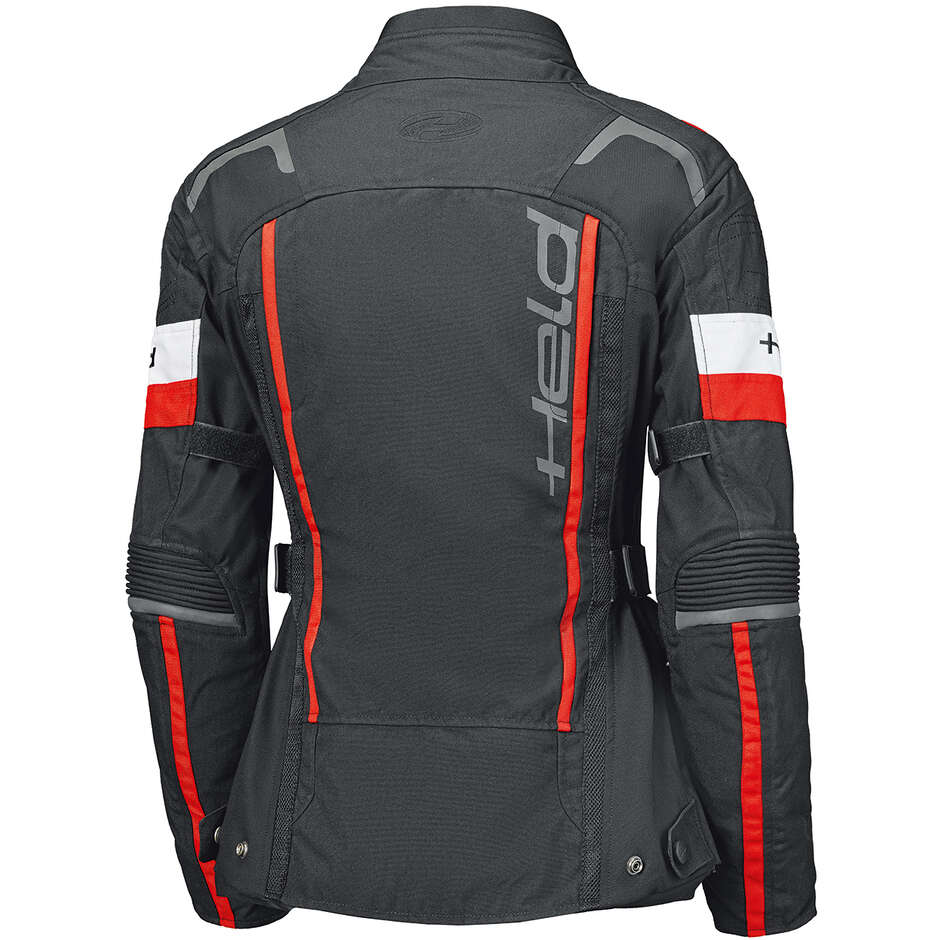 Veste moto femme Held 4-Touring II noir rouge