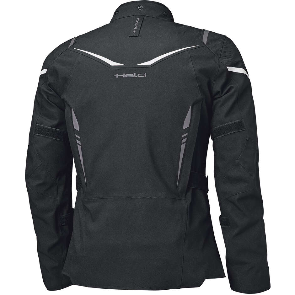 Veste moto femme Held Tavino Top noir et blanc