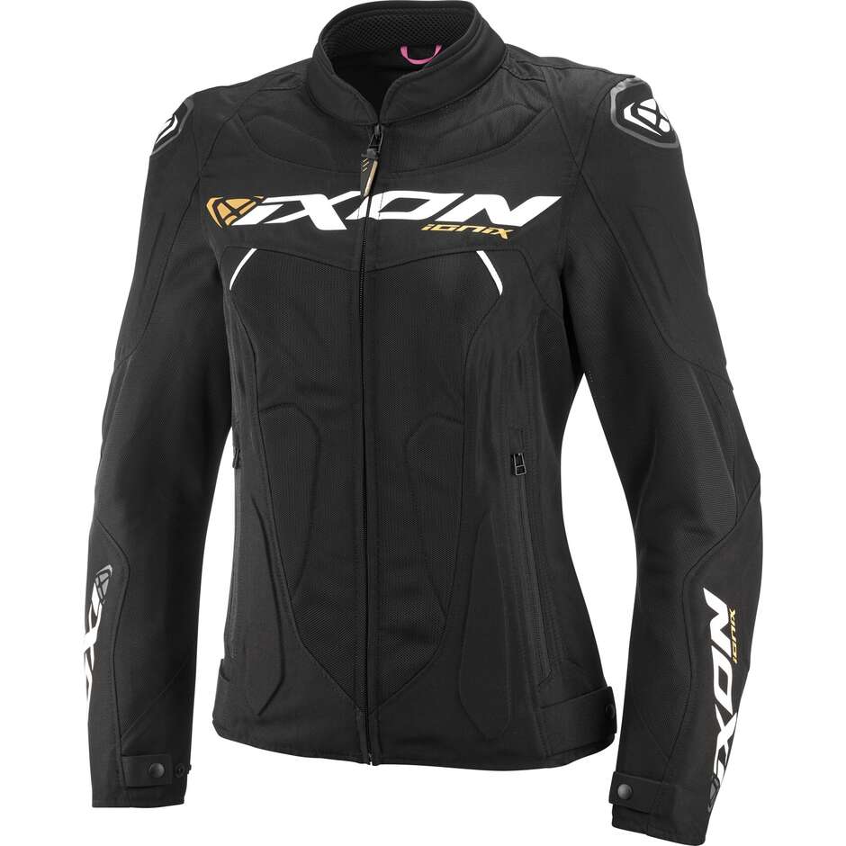 Veste moto femme Ixon IONIX LADY Noir Blanc