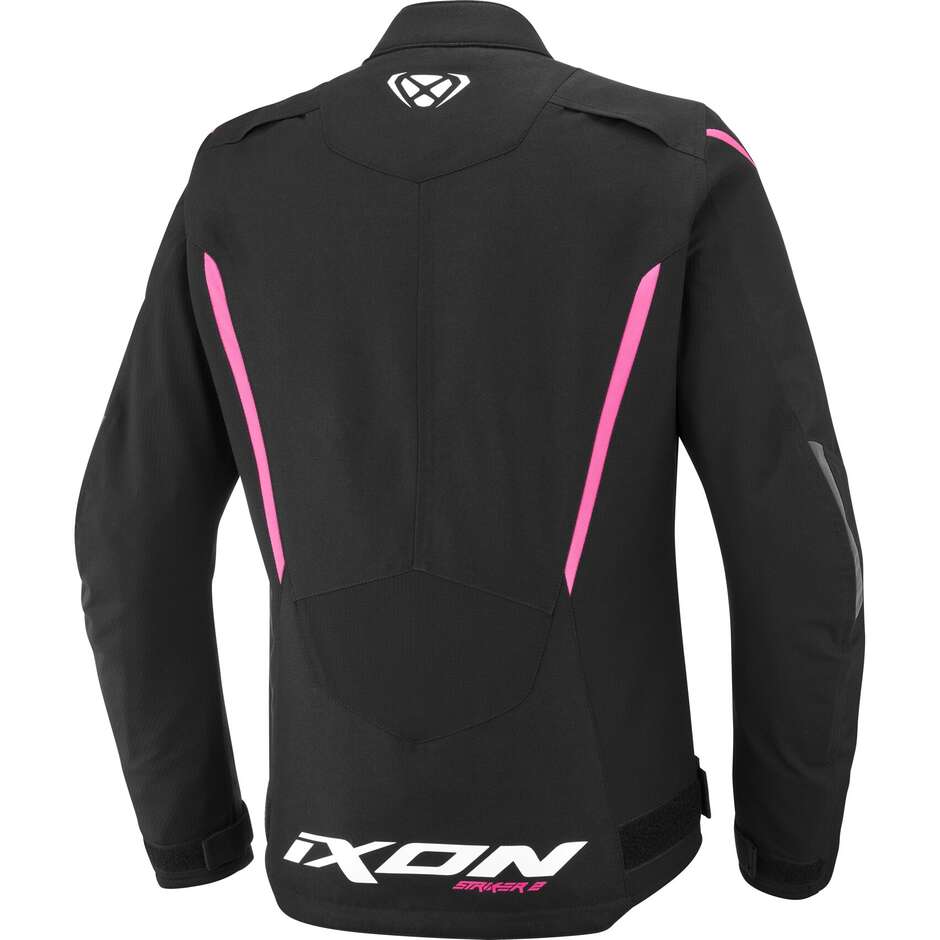 Veste moto femme Ixon STRIKER 2 LADY Noir Rose vif