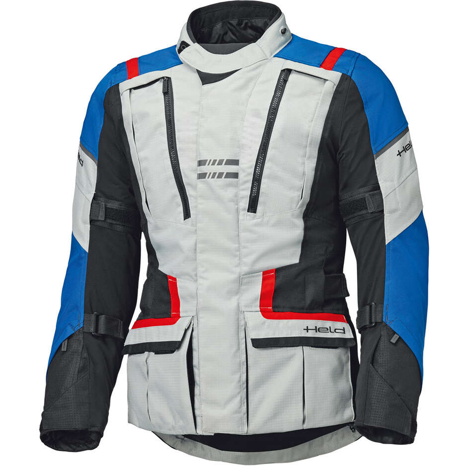 Veste moto Held Hakuna Matata 3 Top gris bleu