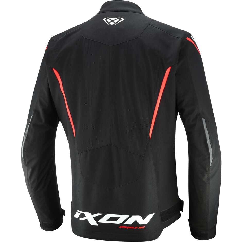 Veste moto Ixon STRIKER 2 AIR WP Noir Blanc Rouge