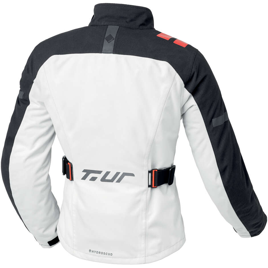 Veste moto laminée femme T-UR T8144W OVERCAST HYDROSCUD LADY Ice Black