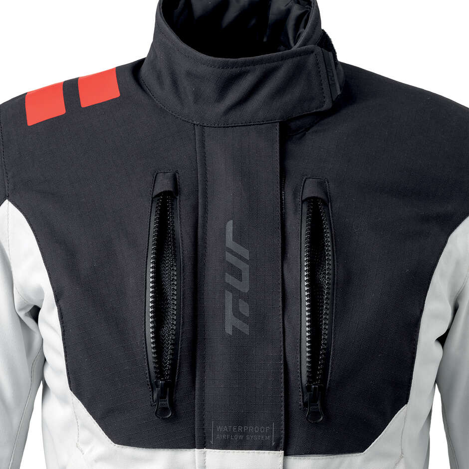 Veste moto laminée femme T-UR T8144W OVERCAST HYDROSCUD LADY Ice Black