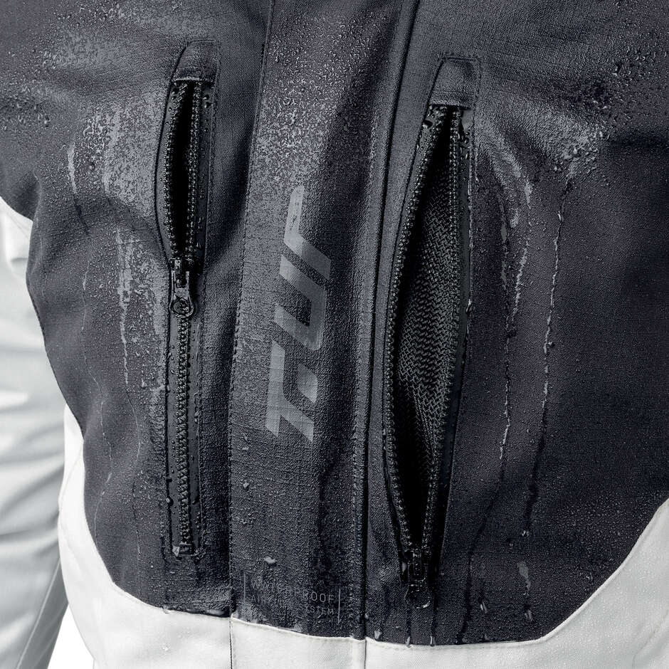 Veste moto laminée femme T-UR T8144W OVERCAST HYDROSCUD LADY Ice Black